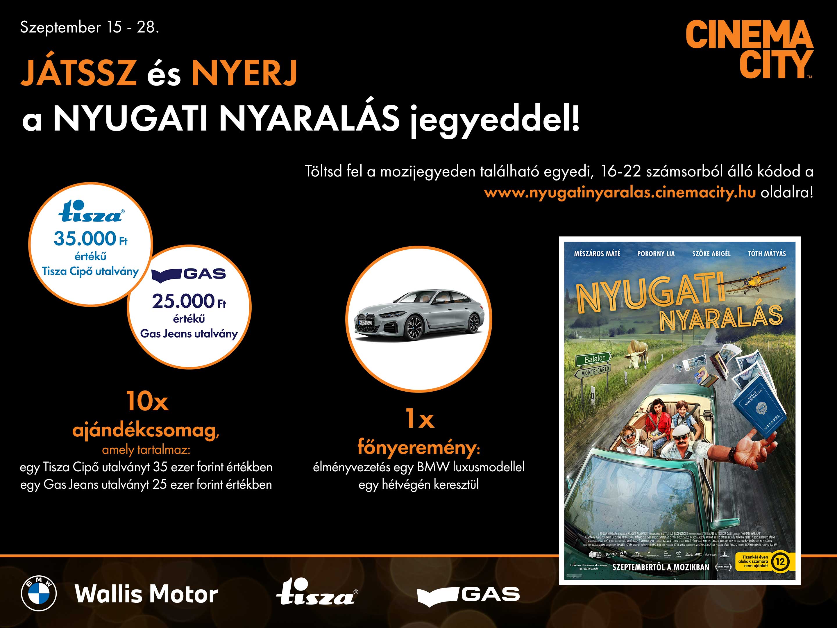 Szeptember 15-től a Cinema City mozikban!